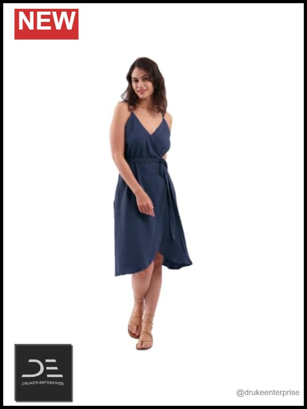 Cotton Gauze Midi Wrap Dress